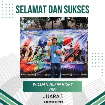Wildan Alfin Rizki Pambudi Raih Juara 1 Atletik Putra O2SN S
