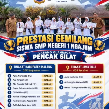 PRESTASI GEMILANG SISWA SMP NEGERI 1 NGAJUM DI CABANG OLAHRA